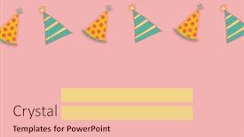  Presentation with children design - Cool new slide deck with illustration-of-a-row backdrop and a lemonade colored foreground