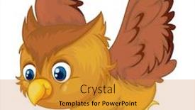  Presentation with portfolio - Slide set with illustration-of-an-isolated-owl background and a gold colored foreground