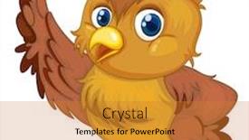  Presentation with vector - Slide set featuring cartoon birds - illustration of an isolated owl background and a gold colored foreground