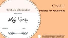  Presentation with congratulations - Slide deck enhanced with illustration-of-circular-pattern background and a lemonade colored foreground