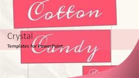  Presentation with cotton candy - Theme enhanced with illustration-of-cotton-candy-day background and a coral colored foreground