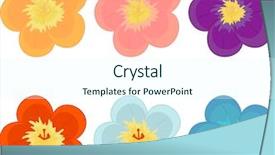  Presentation with vector - Presentation design featuring illustration of flowers in different background and a cool aqua colored foreground