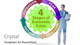 Presentation with crisis - Slide set with illustration-of-four-stages background and a white colored foreground