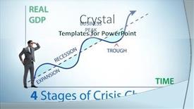  Presentation with crisis - Presentation design with illustration-of-four-stages background and a sky blue colored foreground