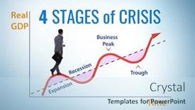  Presentation with crisis - Slides consisting of illustration-of-four-stages background and a sky blue colored foreground