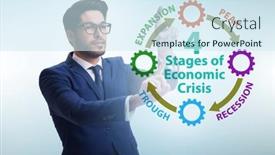  Presentation with crisis - PPT layouts having illustration-of-four-stages background and a cool aqua colored foreground