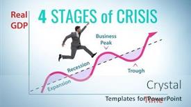  Presentation with crisis - Presentation theme enhanced with illustration-of-four-stages background and a sky blue colored foreground
