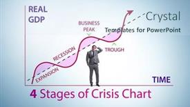  Presentation with crisis - Slide set featuring illustration-of-four-stages background and a sky blue colored foreground