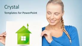  Presentation with eco paper - Presentation design with illustration of green eco background and a  colored foreground