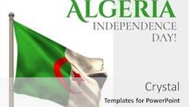  Presentation with independence day - Presentation theme having illustration-of-happy-algeria-independence background and a white colored foreground
