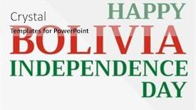  Presentation with independence day - Slide deck with illustration-of-happy-bolivia-independence background and a  colored foreground