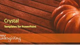  Presentation with happy thanksgiving - PPT theme with illustration of happy thanksgiving day background and a tawny brown colored foreground