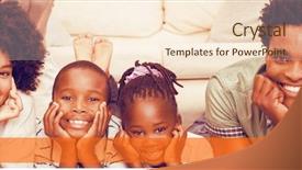  Presentation with happy thanksgiving - Presentation theme featuring illustration of happy thanksgiving day background and a cream colored foreground