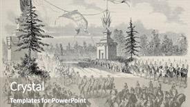  Presentation with royal - Presentation enhanced with illustration of italian royal family background and a gray colored foreground