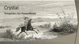  Presentation with american indian - PPT layouts featuring illustration of mohave native american background and a light gray colored foreground