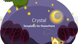  Presentation with vector - Beautiful slide set featuring illustration-of-owl-flying backdrop and a violet colored foreground