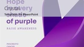  Presentation with medical pancreas - PPT theme featuring illustration-of-pancreatic-cancer-awareness background and a lemonade colored foreground