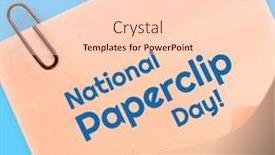  Presentation with copy space - Presentation theme with illustration-of-paperclip-on-beige and a lemonade colored foreground