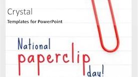  Presentation with national - Presentation featuring illustration-of-paperclip-on-white background and a white colored foreground