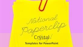  Presentation with yellow paper - Slides with illustration-of-paperclip-on-yellow background and a white colored foreground