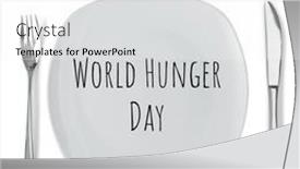  Presentation with world hunger - Presentation with illustration-of-place-setting background and a white colored foreground