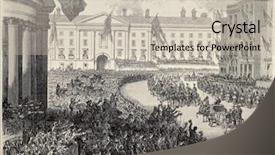  Presentation with antique - Amazing PPT theme having illustration of prince of wales backdrop and a  colored foreground