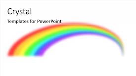  Presentation with sky rainbow - Audience pleasing slide deck consisting of illustration of rainbow backdrop and a pink colored foreground