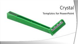  Presentation with razor - Amazing presentation theme having illustration of razor on white backdrop and a white colored foreground