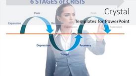  Presentation with crisis - PPT theme having illustration-of-six-stages background and a light gray colored foreground