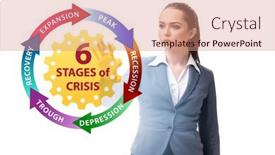  Presentation with crisis - Slide deck consisting of illustration-of-six-stages background and a coral colored foreground