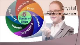  Presentation with crisis - Presentation having illustration-of-six-stages background and a coral colored foreground