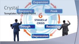  Presentation with crisis - Slide set enhanced with illustration-of-six-stages background and a light blue colored foreground
