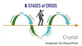  Presentation with crisis - Slide deck having illustration-of-six-stages background and a white colored foreground