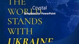  Presentation with world peace - Presentation design enhanced with illustration-of-the-world-stands and a  colored foreground