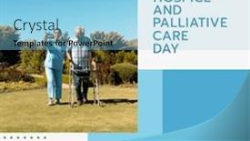  Presentation with palliative - Theme with illustration-of-world-hospice background and a light blue colored foreground