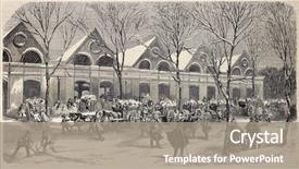  Presentation with ice - Theme enhanced with illustration shows ice workers cart background and a gray colored foreground