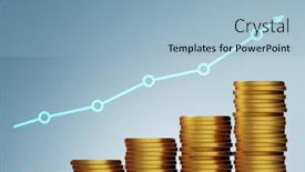  Presentation with growth - Presentation featuring illustration-with-coins-showing-growth background and a light blue colored foreground