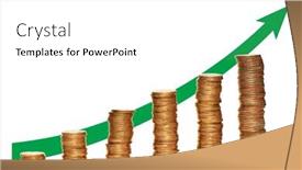  Presentation with growth - Slide set consisting of illustration-with-coins-showing-growth background and a  colored foreground