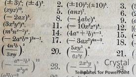  Presentation with algebra - Amazing slides having illustrative-editorial-russian-algebra-textbook backdrop and a light gray colored foreground