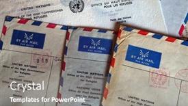  Presentation with refugee - Beautiful theme featuring illustrative-editorial-united-nations-vintage backdrop and a gray colored foreground