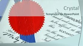  Presentation with patent - PPT layouts featuring illustrative-editorial-usa-invention-patent background and a sky blue colored foreground