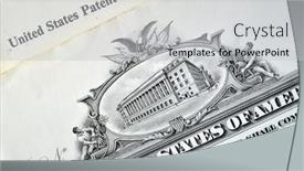  Presentation with patent - PPT layouts enhanced with illustrative-editorial-usa-invention-patent background and a  colored foreground