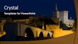  Presentation with rave electronics night party - Cool new presentation theme with ilumination - avignon at night provence france backdrop and a  colored foreground