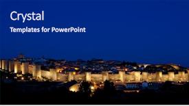  Presentation with nurse in night duty - Slide deck featuring ilumination - avila at night castile background and a  colored foreground