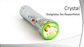  Presentation with lgbt diversity rainbow flag isolated - Presentation design featuring ilumination - metallic pocket flash-light isolated background and a white colored foreground