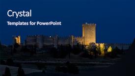  Presentation with night tapas - Colorful presentation theme enhanced with ilumination - penaranda de duero castle backdrop and a  colored foreground