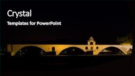  Presentation with mackinac bridge - Presentation enhanced with ilumination - saint-b n zet bridge avignon background and a  colored foreground