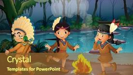  Presentation with three king - Colorful PPT theme enhanced with ilustration of the three indian backdrop and a  colored foreground