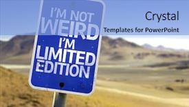  Presentation with desert - PPT theme with i'm not weird im background and a light blue colored foreground