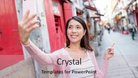  Presentation with macau - Beautiful presentation featuring image by cellphone in macau backdrop and a soft green colored foreground